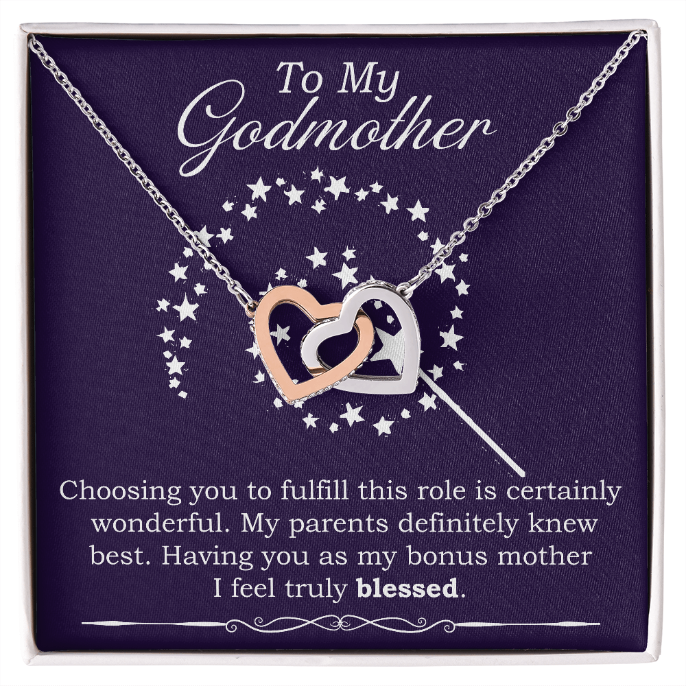 Interlocking Hearts Pendant Necklace - To My Grandmother