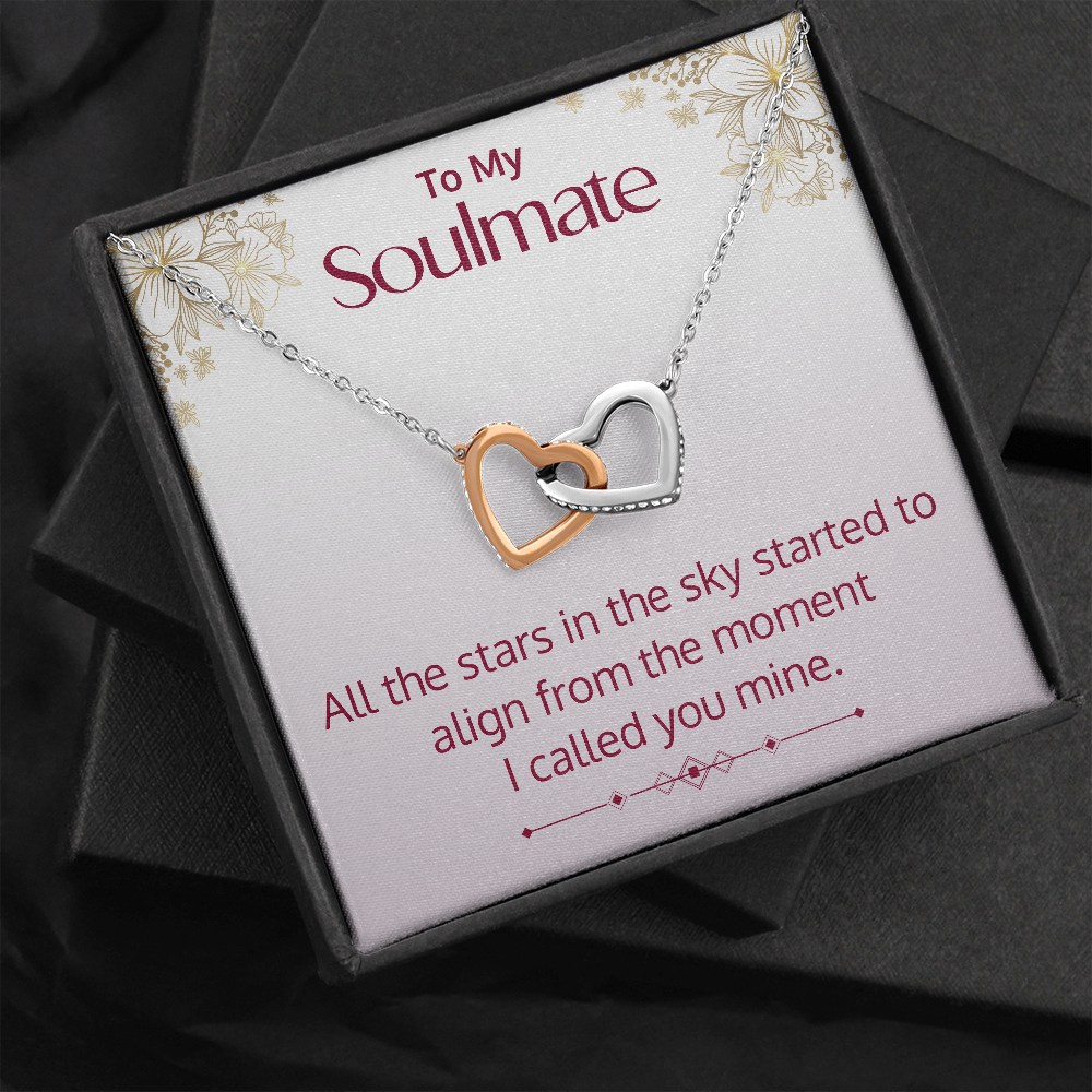 Interlocking Hearts Pendant Necklace - To My Soulmate
