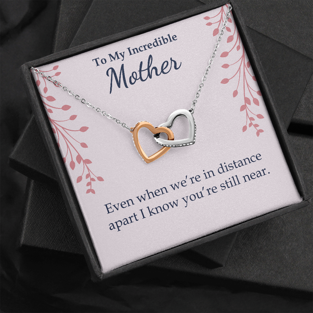 Interlocking Hearts Pendant Necklace - To My Mother