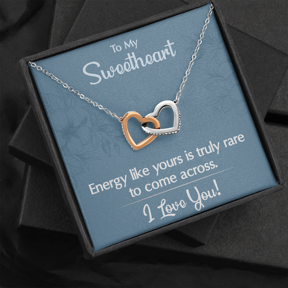 Interlocking Hearts Pendant Necklace - To My Sweetheart