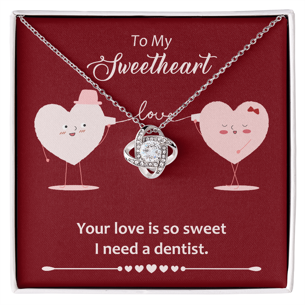 Love Knot Pendant Necklace - Sweetheart
