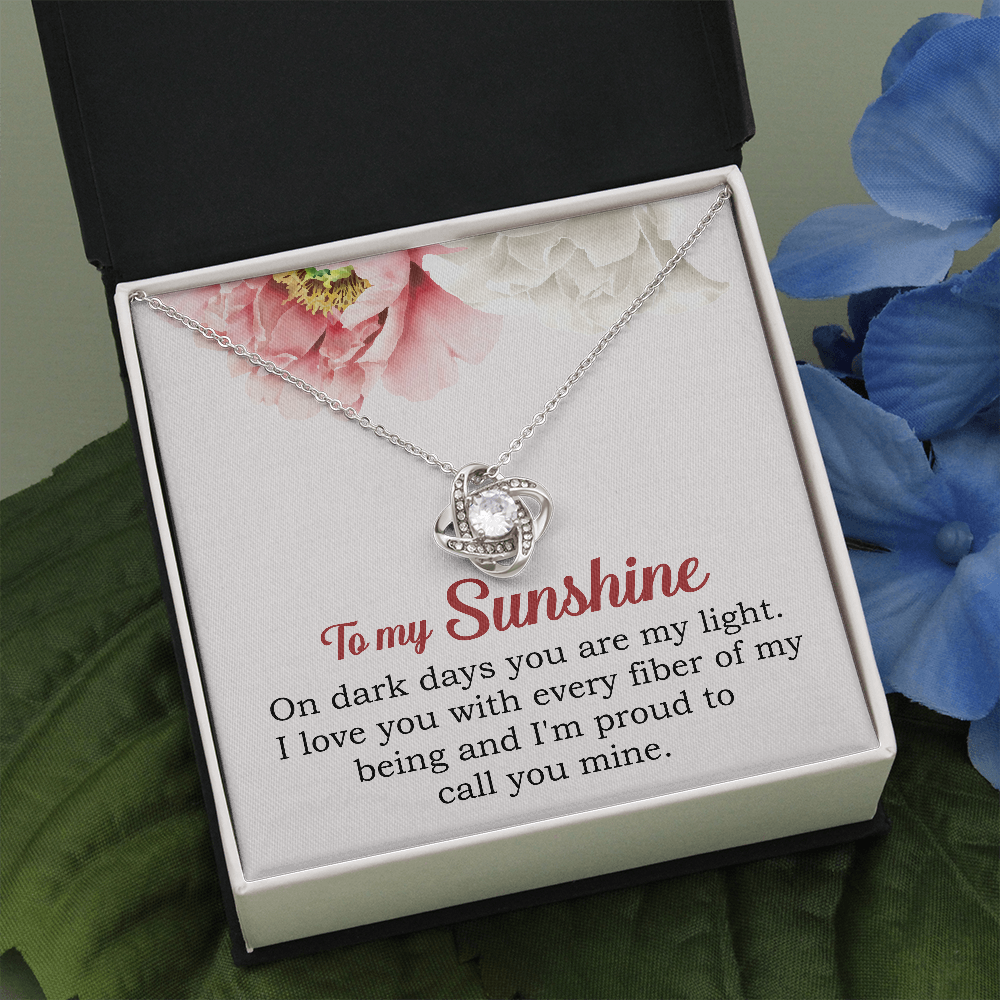 Love Knot Pendant Necklace - To My Sunshine