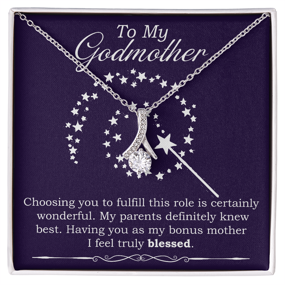 To My Godmother Bonus Mom - Alluring Beauty Pendant Necklace