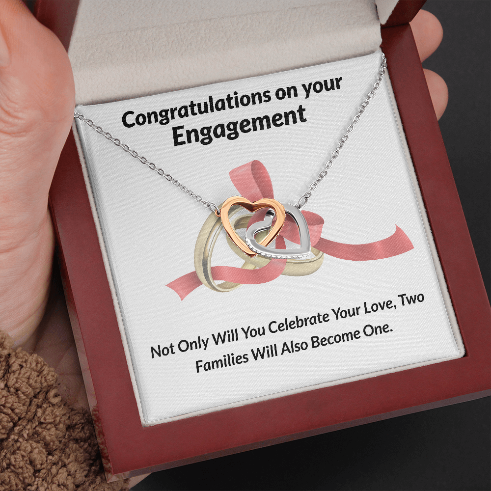 Interlocking Hearts Pendant Necklace - Celebrate Engagement
